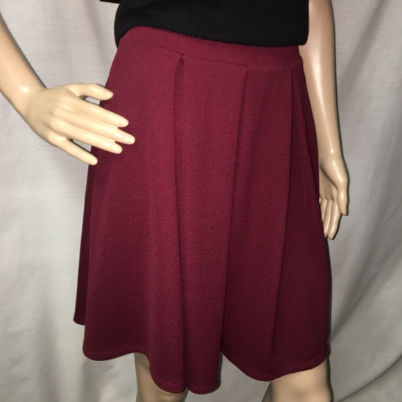 Painted Threads Burgundy Skirt - Picture 3 of 4